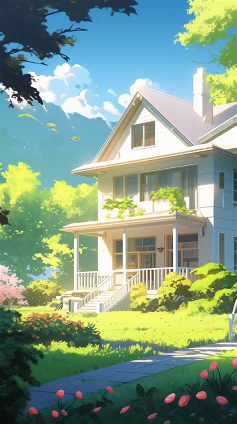 Anime Village House Nature Landscape Aesthetic 416 Wallpaper Images