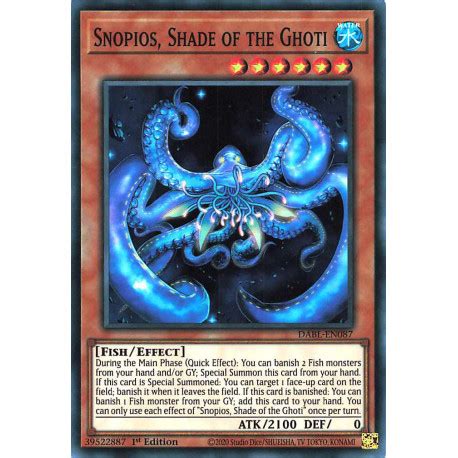 Dabl En Snopios Shade Of The Ghoti Darkwing Blast Card Yu Gi Oh