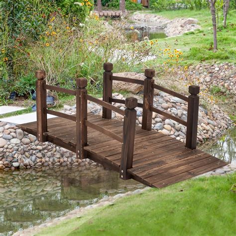 Kinpaw 5ft Wood Garden Bridge Decorative Pond Australia Ubuy