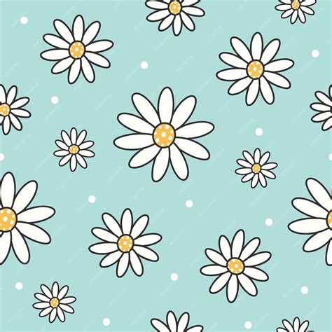 Premium Vector Cute Daisy Flowers Seamless Pattern Ditsy Print