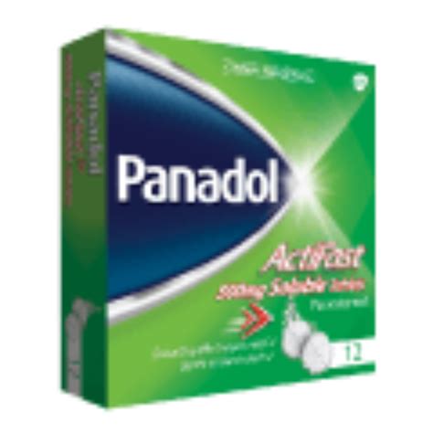 Panadol ActiFast 500mg Soluble Tablets 12Pk | HealthWise