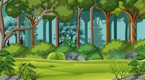 Jungle Scene Vector Art Icons And Graphics For Free Download