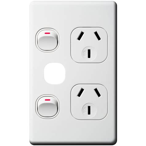 Classic Vertical Double Power Outlet With Extra Switch Provision 250v