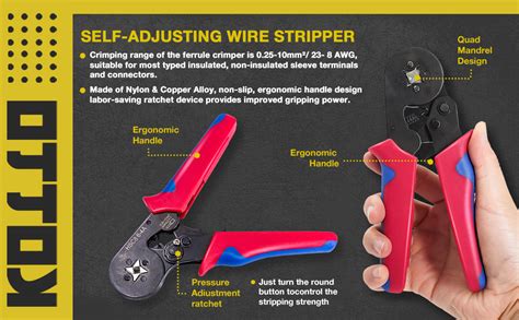 Kotto Ferrule Wire Terminal Block Crimping Tool Plier Tool Kit Set With