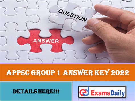 APPSC Group 1 Prelims Answer Key 2022 Check Andhra Pradesh Screening