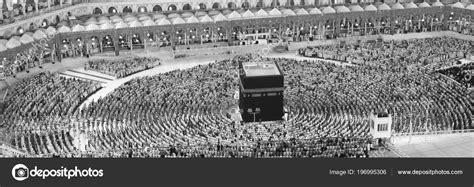 Muslims Prayer Alkaaba Mecca Saudi Arabia Aerial View — Stock Photo ...