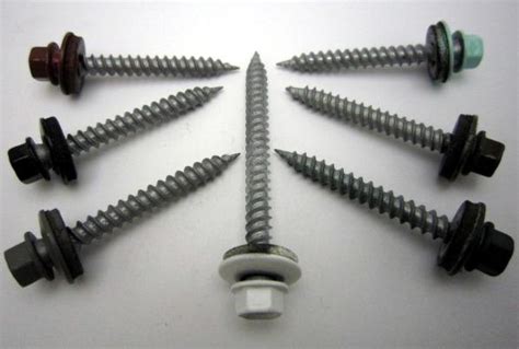 Roofing Screws With Neoprene Washers And Painted Heads Metal Roof