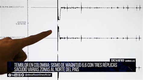 Temblor En Colombia Sismo De Magnitud 6 6 Con Tres Réplicas Sacudió Varias Zonas Al Norte Del