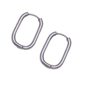 Steel My Heart Stainless Steel 23mm Oval Hoop Earring Shop Today Get