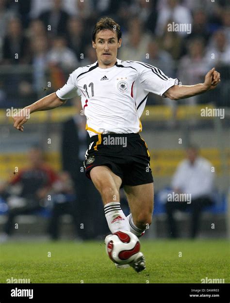 German National Player Miroslav Klose Controls The Ball During The Euro