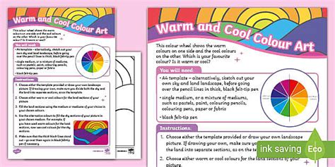 Warm And Cool Colours Art Activity Instructions Twinkl