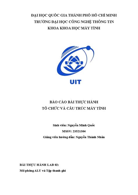 Tcctmt Lab2 ĐẠi HỌc QuỐc Gia ThÀnh PhỐ HỒ ChÍ Minh TrƯỜng ĐẠi HỌc