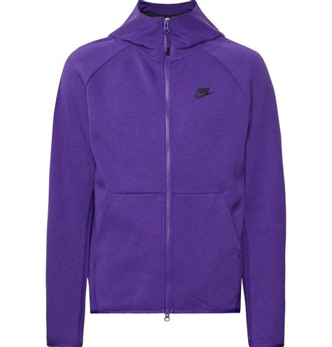 Nike - Sportswear Cotton-Blend Tech Fleece Zip-Up Hoodie - Purple Nike