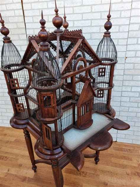 Antique Victorian Style Bird Cage On A Stand Etsy In 2021 Bird Cage