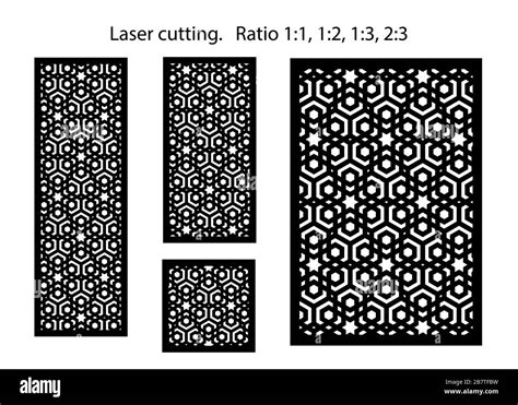 Conjunto De Paneles Vectoriales Decorativos Para Corte L Ser Imagen