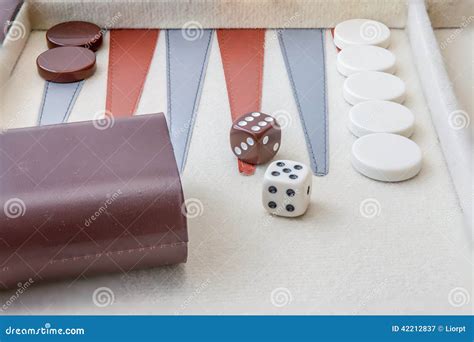 Backgammon Set With Dice Stock Image Image Of Color 42212837