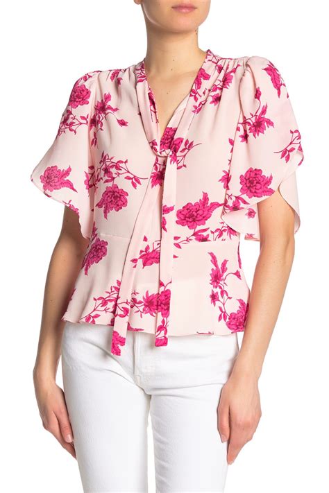 Etched Floral Tie Neck Blouse By Cece By Cynthia Steffe On Nordstrom