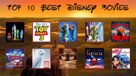 My Top Ten Favorite Disney Movies By Shirley4444 On Deviantart