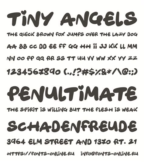 Tiny Angels шрифт