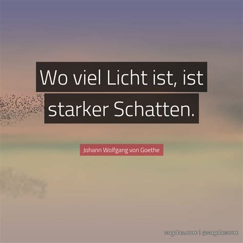 Johann Wolfgang Von Goethe Zitat Wo Viel Licht Ist Sagdas