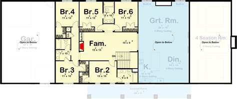 6 Bedroom Barndominium Style Home Plan With 4 Seasons Room 623278DJ