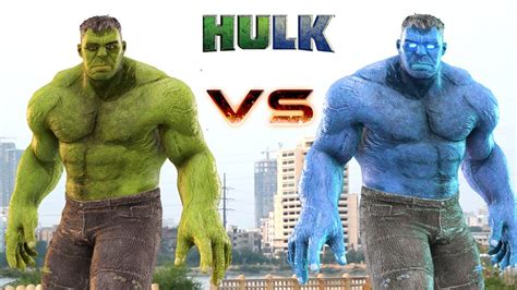 Hulk Vs Blue Hulk Epic Battle Vfx Film Youtube