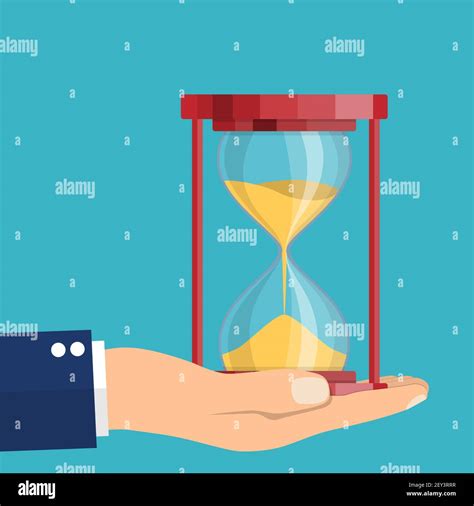 Business Hand Holding A Hourglass Stock Vector Image And Art Alamy