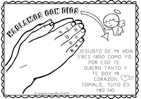 Esta Semana Con Los Más Pequeños Trabajaremos Una Pequeña Oración  Oraciones