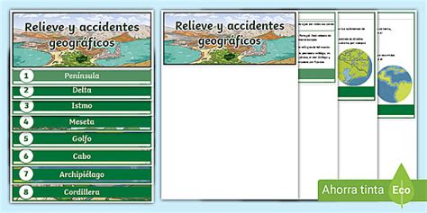 Flipbook Relieve Y Accidentes Geográficos Twinkl