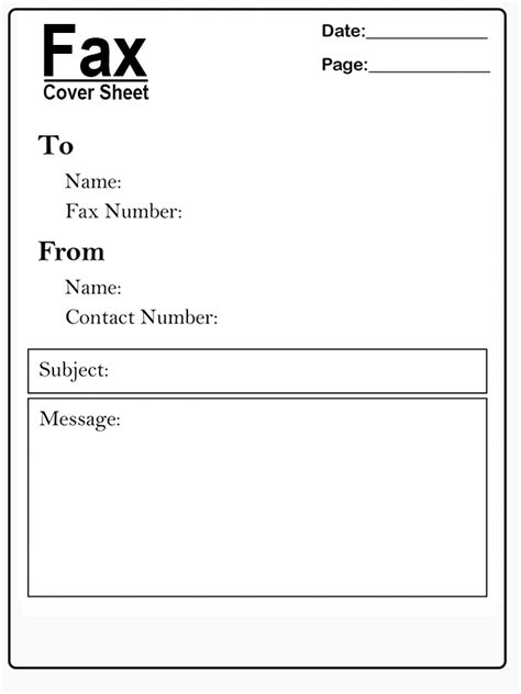 Free Fax Cover Sheets Printable