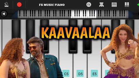 Kaavaalaa Jailer Song Easy Piano Tutorial Rajnikant Anirudh FS