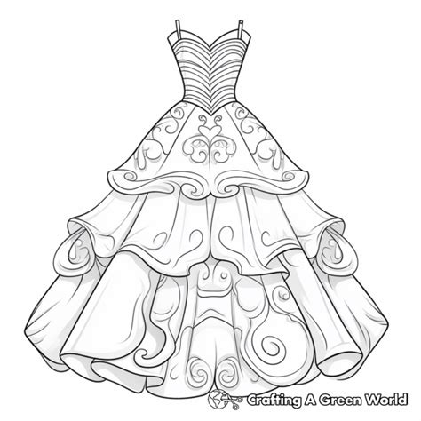 Dress Coloring Pages Free And Printable