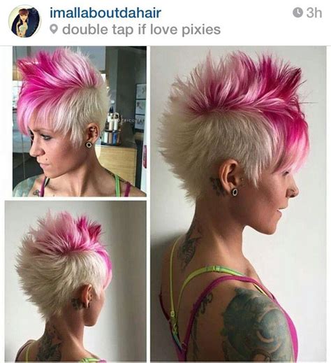 Blonde And Pink Funky Hairstyles Pretty Hairstyles Hair Dos Hair Hair Short Hair Cuts Short