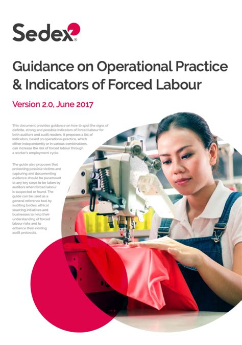 Guidance On Operational Practice Indicators Of Forced Labour Respect