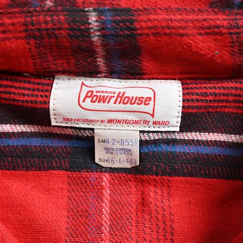 Powr House Plaid Flannel Shirt（sz 16 16hdeadstock） 古着屋 ｜ Mushroom