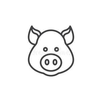 Pig Head Outline Stock Illustrations – 3,632 Pig Head Outline Stock ...