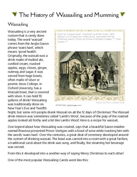 (PDF) The History of Wassailing and Mumming