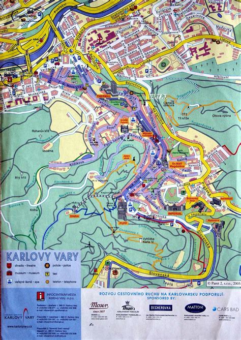 Карта Карловы Вары, Чехия - Карловы Вары (Karlovy Vary) - отели ...