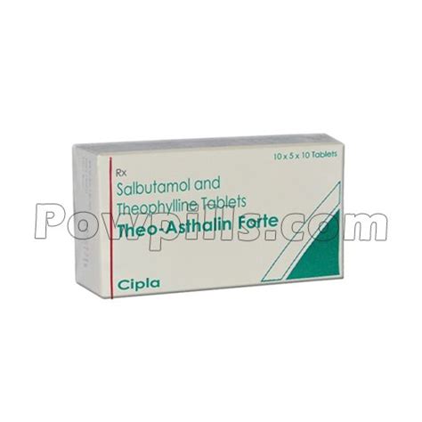 Theo Asthalin Forte Salbutamol Theophylline Powpills