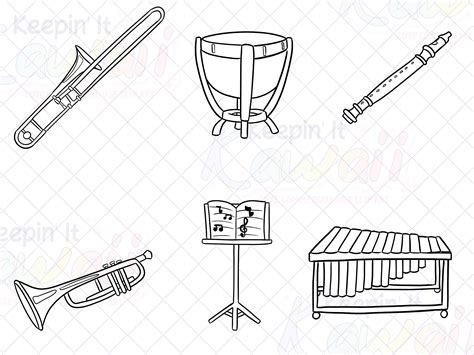 Band Instruments Clip Art, Kids Playing Music Clipart, Cute Kids Music ...