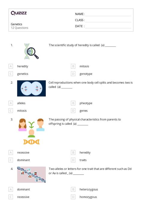 50 Genetics Worksheets For 5th Grade On Quizizz Free Printable