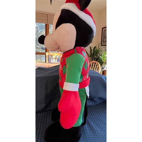 Mickey Mouse Plush Door Porch Greeter Disney Gemmy Christmas Sweater 24