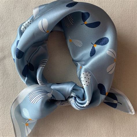 Blue Silk Scarf - Etsy