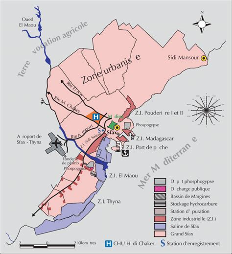 Carte De Localisation Des Zones Industrielles Et Des Principales