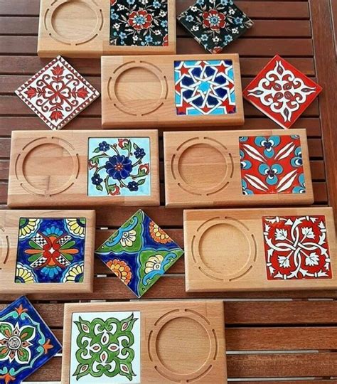 Pin By Nabila Shehayeb On Shape Tile Crafts Handmade Tiles Mirror