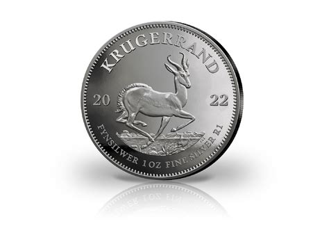 Krügerrand 1 oz Silber 2022 Südafrika veredelt mit Ruthenium Primus