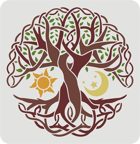 Celtic Tree Of Life Stencils Templates Reusable Mylar Diy Art Craft