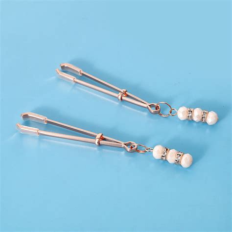 Metal Nipple Clamps Breast Labia Clips With Pendant Torture Sex Toy Bondage BDSM EBay