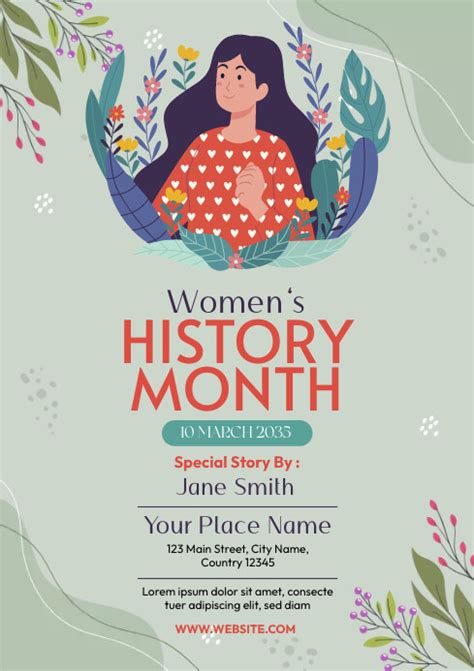 Women History Month Flyer Template Postermywall