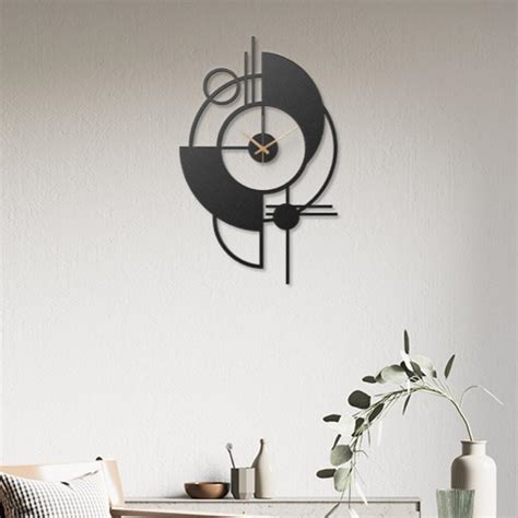 Abstract Modern Metal Wall Clock - Moonarch